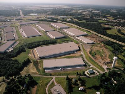 aerial of industrial park