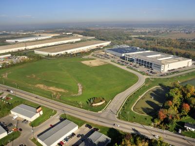 aerial of industrial park