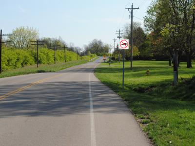 two lane roadway