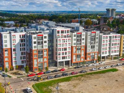 aerial photo of apartment building