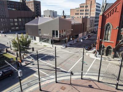 aerial image from across the street