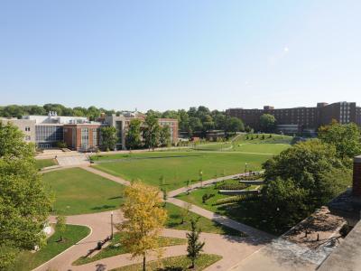 aerial of open lawn