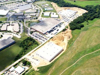 aerial of logistics campus