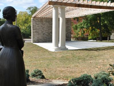 pavilion and statue