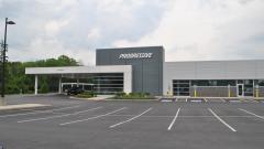 front parking lot and profile of building