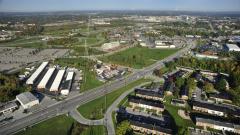 aerial of roadway 