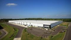 front aerial of logistics building