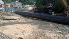 sewer piping before its laid in ground